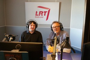 Gytis Repečka ir Saulius Liauksminas LRT radijo studijoje