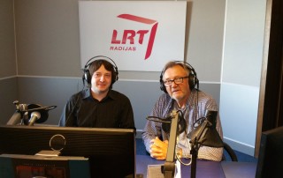 Gytis Repečka ir Saulius Liauksminas LRT radijo studijoje