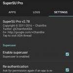 SuperSU Pro settings